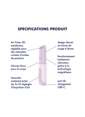 Stimulateur clitoridien de voyage Secret Kiss Satisfyer - CC597869